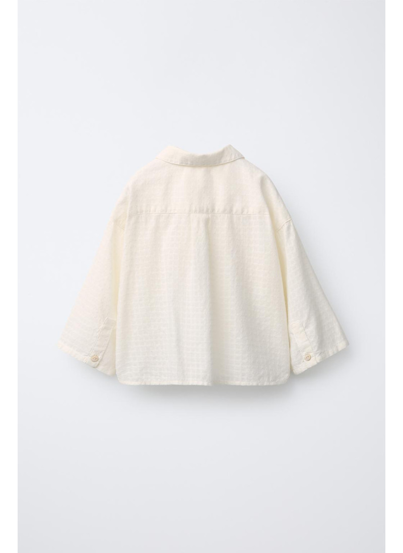 Рубашка с текстурой и завязками Рубашка с текстурой и завязками