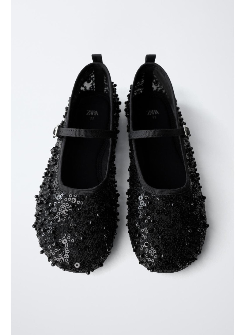 Балетки с пряжкой и бусинами Балетки с пряжкой и бусинами