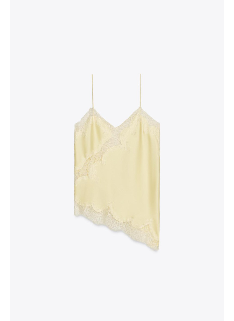 Топ-камисоль с кружевной отделкой zw collection Топ-камисоль с кружевной отделкой zw collection