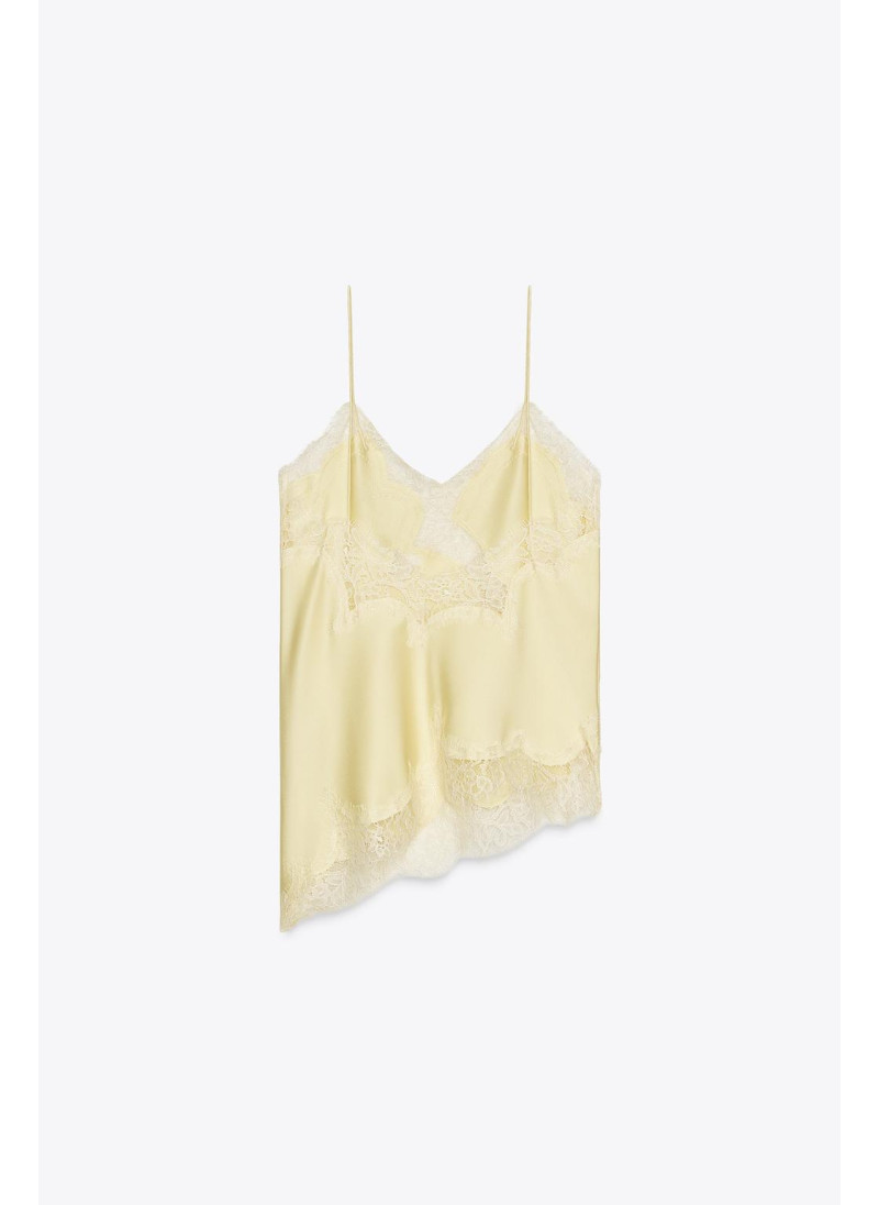 Топ-камисоль с кружевной отделкой zw collection Топ-камисоль с кружевной отделкой zw collection