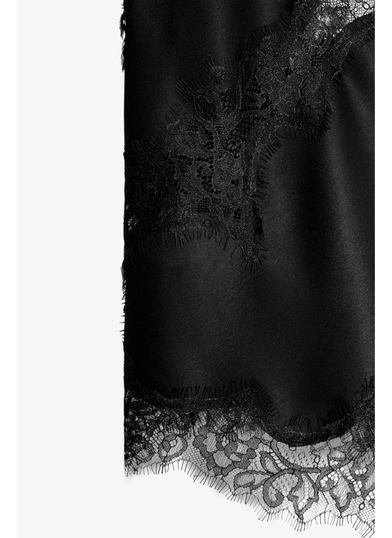 Топ-камисоль с кружевной отделкой zw collection Топ-камисоль с кружевной отделкой zw collection