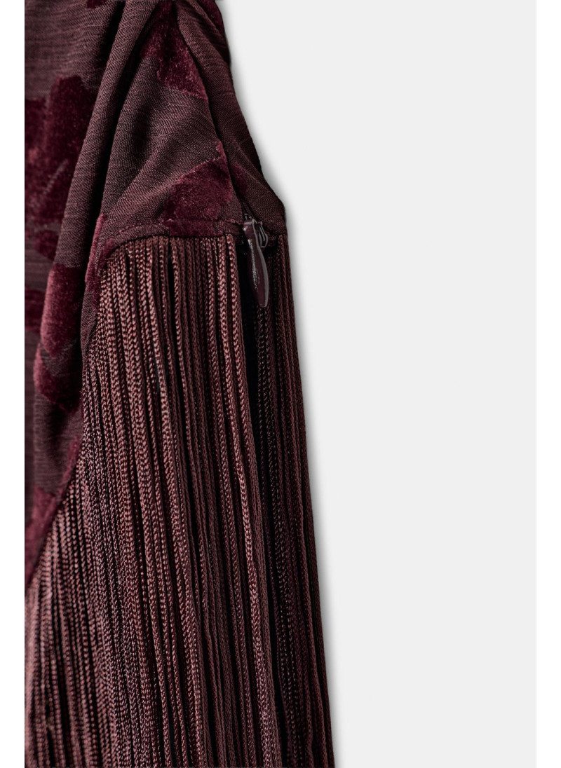 Асимметричный топ с оборками из деворе Асимметричный топ с оборками из деворе