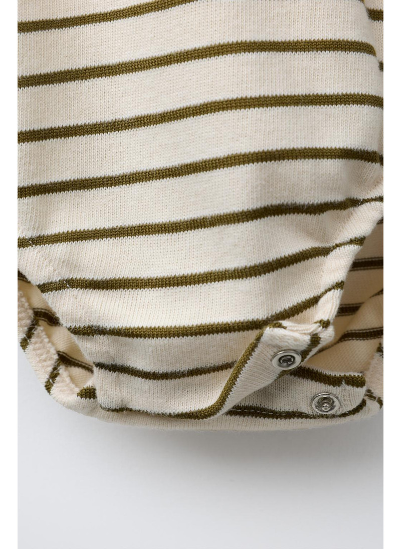 Комбинезон в полоску с вышитым оленем Комбинезон в полоску с вышитым оленем