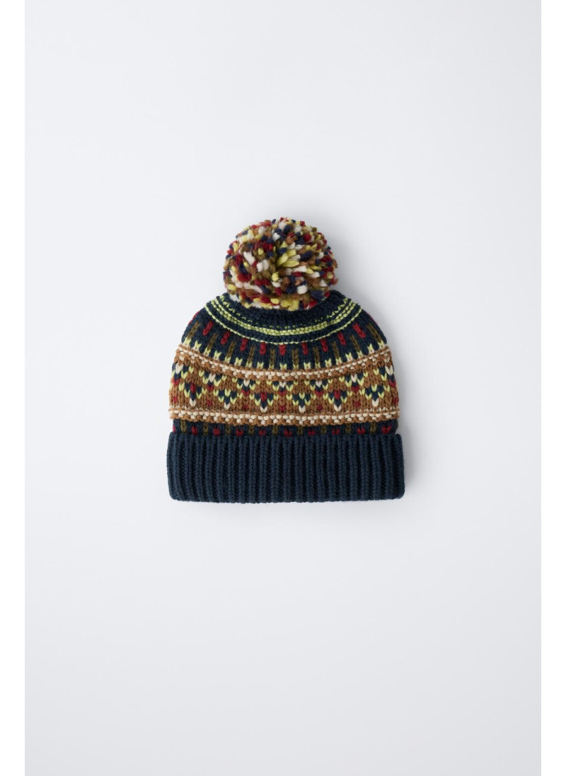 Шапка-бини из жаккардового ...