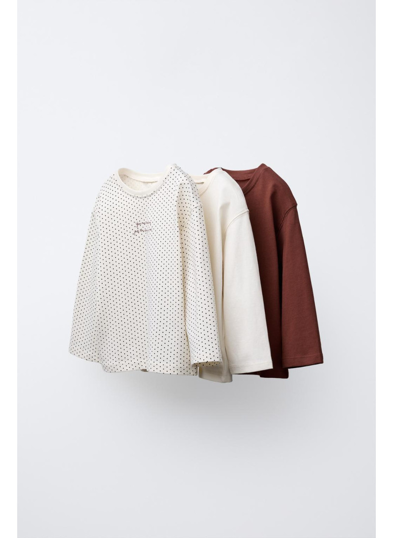 НАБОР ИЗ ТРЕХ ФУТБОЛОК С ПРИНТОМ НАБОР ИЗ ТРЕХ ФУТБОЛОК С ПРИНТОМ