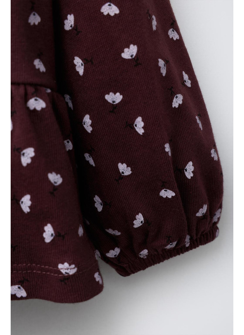 ФУТБОЛКА С ЦВЕТОЧНЫМ ПРИНТОМ, БАНТОМ И БАРХАТОМ ФУТБОЛКА С ЦВЕТОЧНЫМ ПРИНТОМ, БАНТОМ И БАРХАТОМ