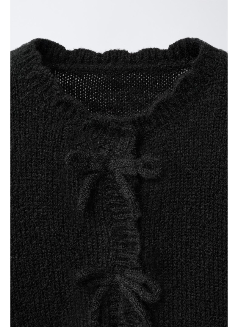 КАРДИГАН С БАНТАМИ КАРДИГАН С БАНТАМИ