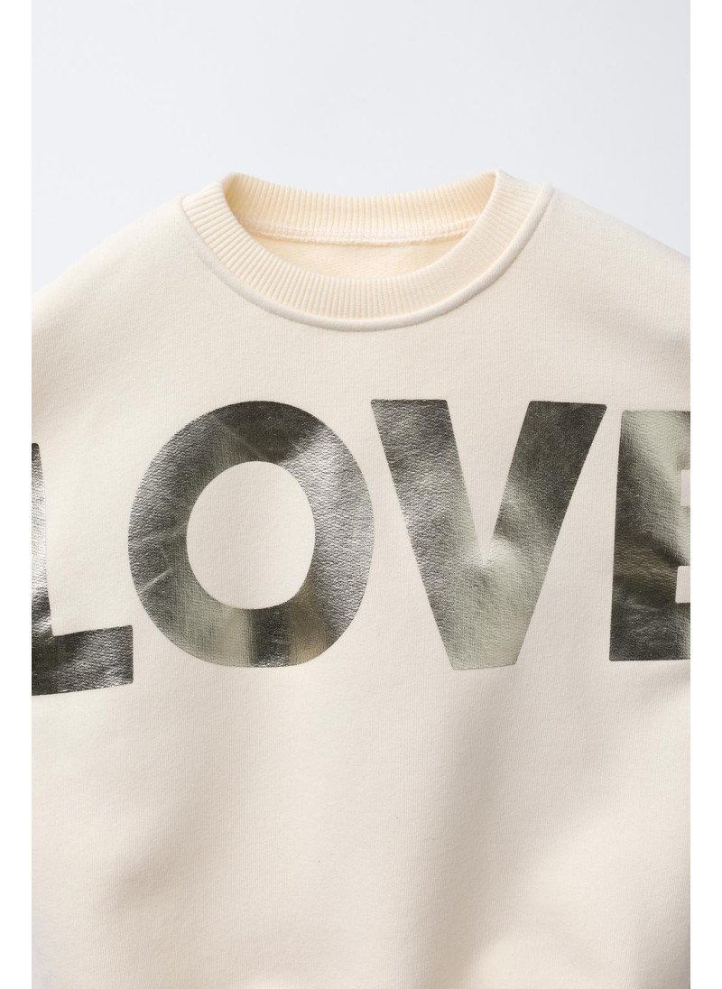 ТОЛСТОВКА С БЛЕСТЯЩЕЙ НАДПИСЬЮ ТОЛСТОВКА С БЛЕСТЯЩЕЙ НАДПИСЬЮ