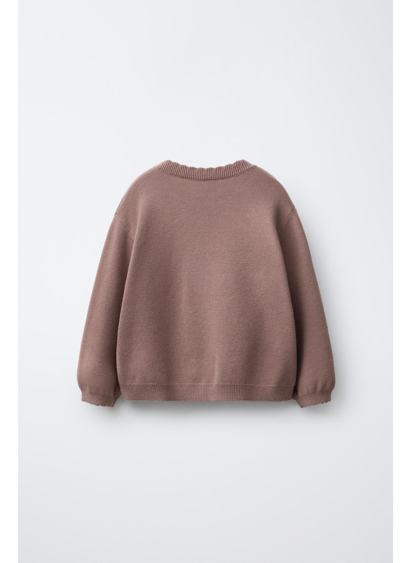 ВЯЗАНЫЙ СВИТЕР С ВЫШИТЫМИ ЦВЕТАМИ ВЯЗАНЫЙ СВИТЕР С ВЫШИТЫМИ ЦВЕТАМИ