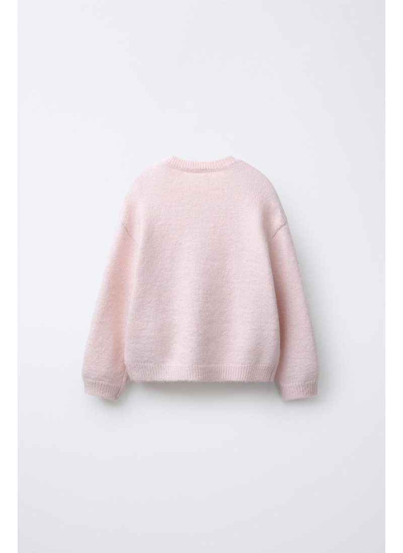 ВЯЗАНЫЙ ДЖЕМПЕР С ВОРСОВЫМИ СЕРДЦАМИ ВЯЗАНЫЙ ДЖЕМПЕР С ВОРСОВЫМИ СЕРДЦАМИ