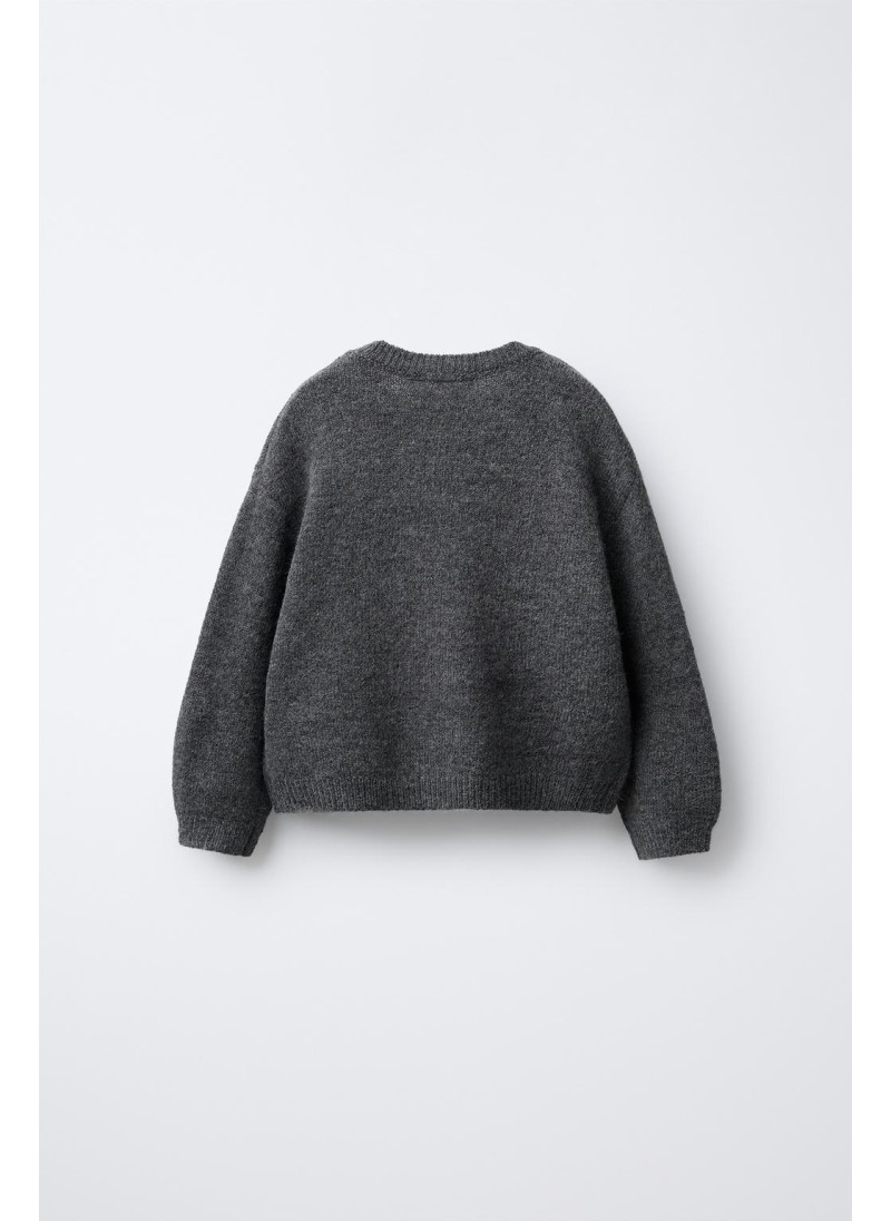 ВЯЗАНЫЙ ДЖЕМПЕР С ВОРСОВЫМИ СЕРДЦАМИ ВЯЗАНЫЙ ДЖЕМПЕР С ВОРСОВЫМИ СЕРДЦАМИ