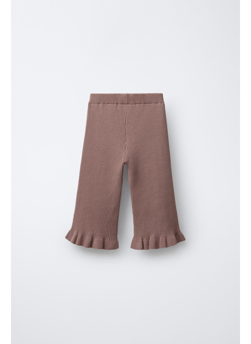 ТРИКОТАЖНЫЕ БРЮКИ С ВОЛАНАМИ ТРИКОТАЖНЫЕ БРЮКИ С ВОЛАНАМИ