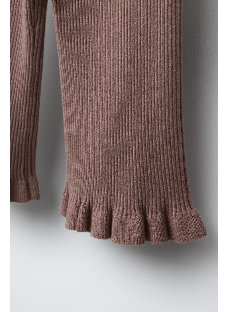 ТРИКОТАЖНЫЕ БРЮКИ С ВОЛАНАМИ ТРИКОТАЖНЫЕ БРЮКИ С ВОЛАНАМИ