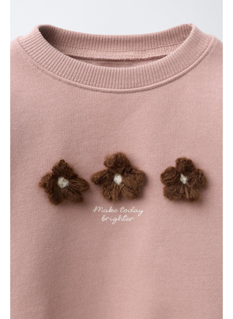 ТОЛСТОВКА С ЦВЕТОЧНЫМИ ВСТАВКАМИ ТОЛСТОВКА С ЦВЕТОЧНЫМИ ВСТАВКАМИ