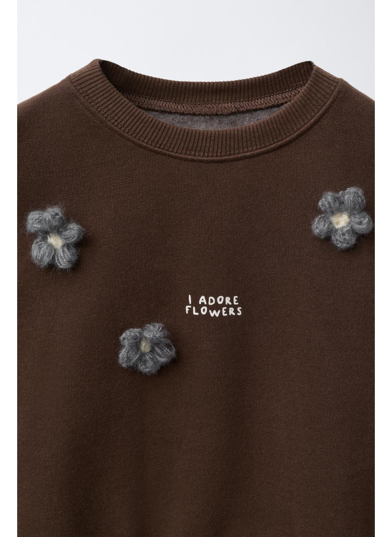 ТОЛСТОВКА С ЦВЕТОЧНЫМИ ВСТАВКАМИ ТОЛСТОВКА С ЦВЕТОЧНЫМИ ВСТАВКАМИ