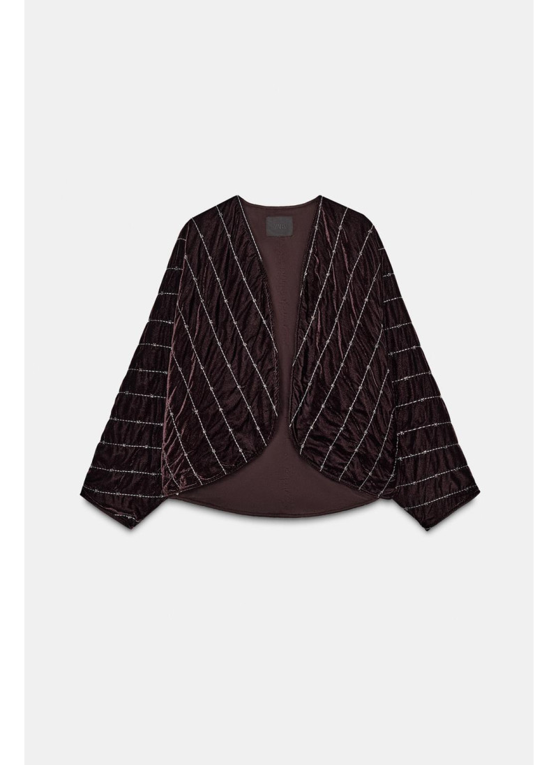 СТЕГАНОЕ БАРХАТНОЕ КИМОНО С БУСИНАМИ СТЕГАНОЕ БАРХАТНОЕ КИМОНО С БУСИНАМИ