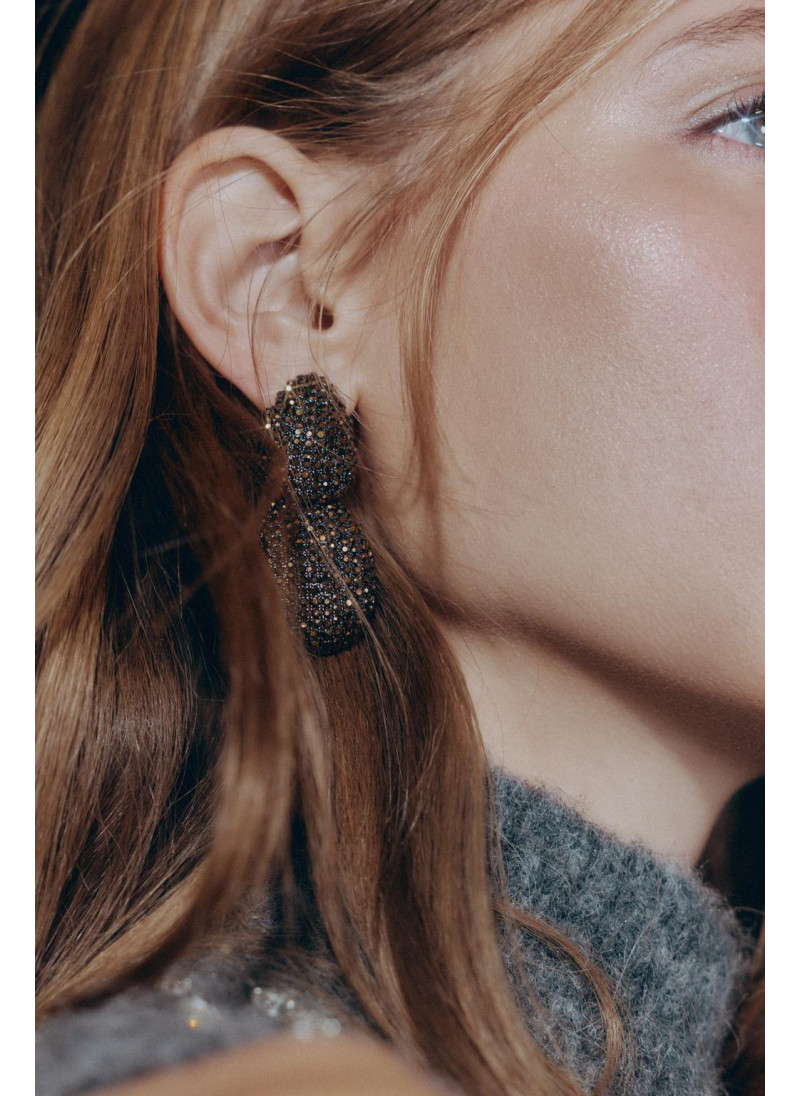 ДВОЙНЫЕ СЕРЬГИ СО СТРАЗАМИ