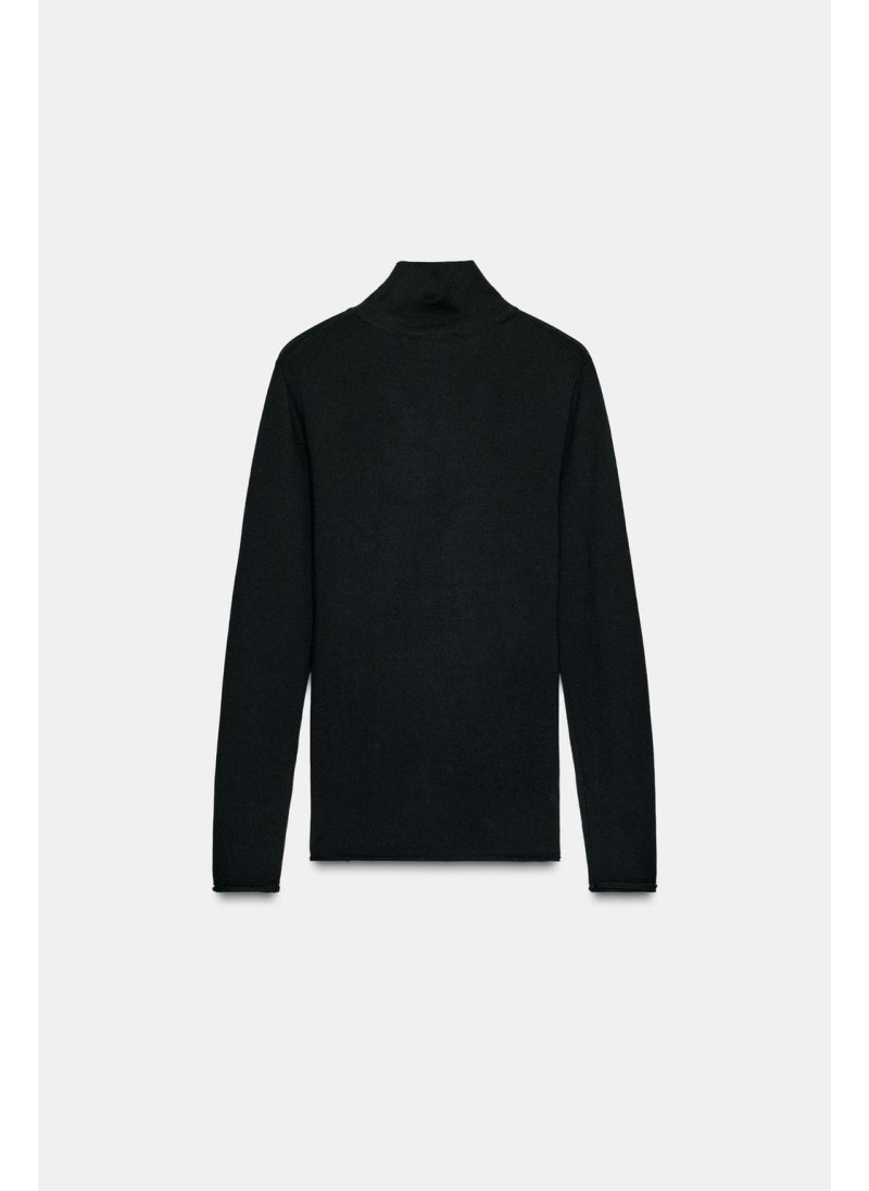 СВИТЕР ИЗ ШЕРСТИ С ВЫСОКИМ ВОРОТНИКОМ НАЗАПАХ СВИТЕР ИЗ ШЕРСТИ С ВЫСОКИМ ВОРОТНИКОМ НАЗАПАХ