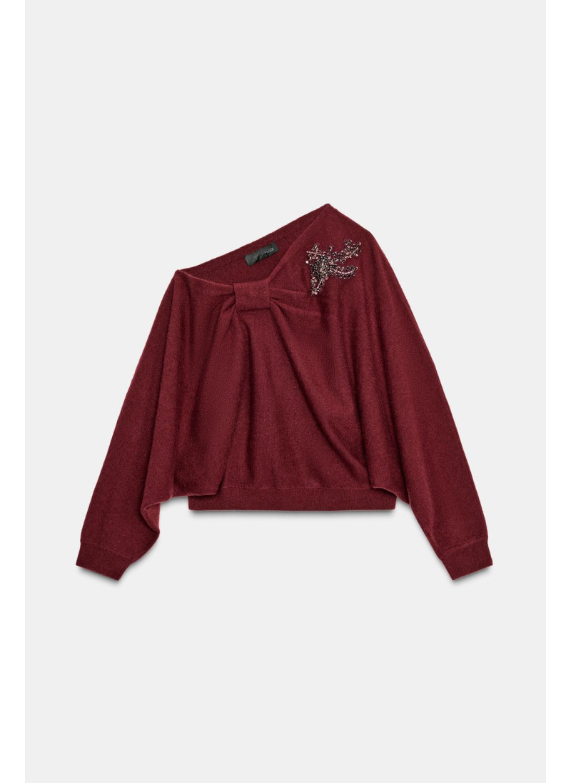 АСИММЕТРИЧНЫЙ СВИТЕР С ОТДЕЛКОЙ ИЗ СТРАЗ АСИММЕТРИЧНЫЙ СВИТЕР С ОТДЕЛКОЙ ИЗ СТРАЗ