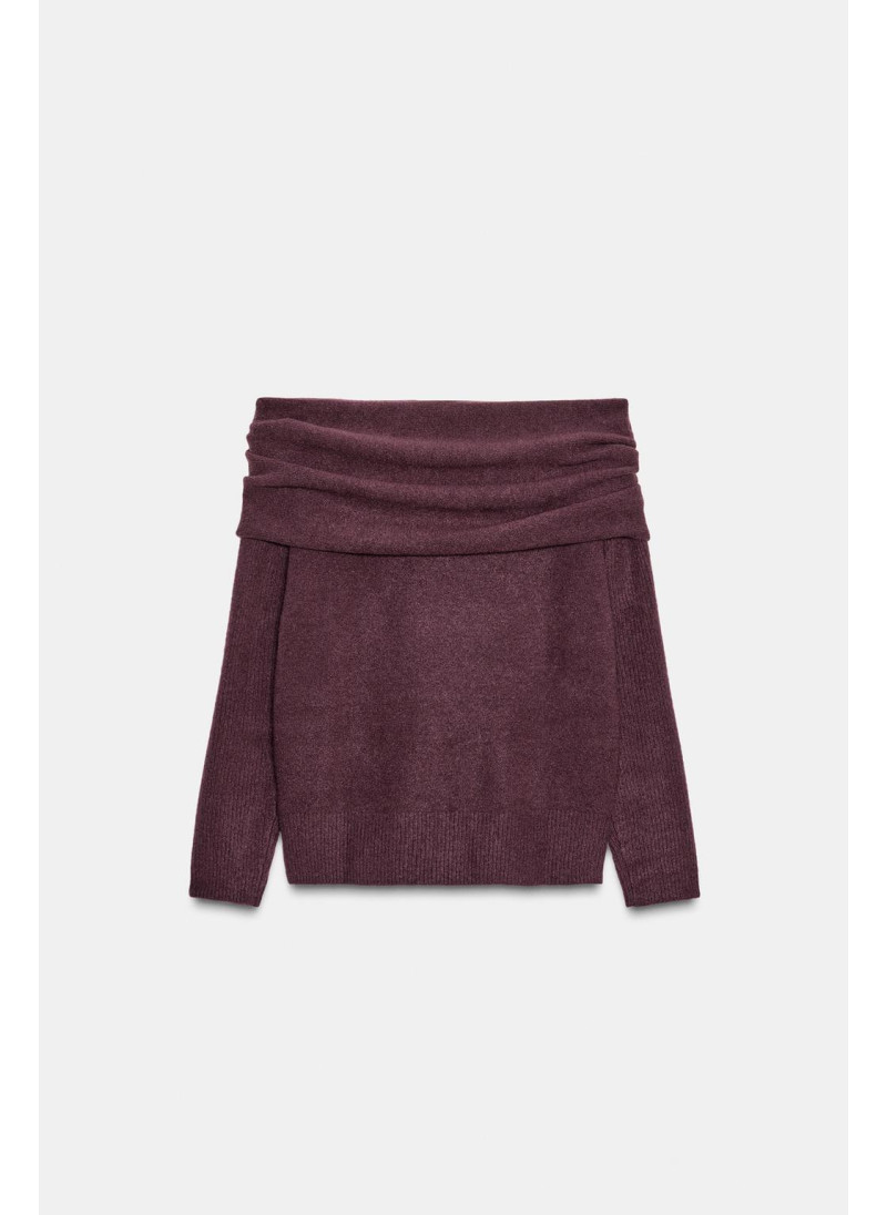 СВИТЕР ИЗ ТРИКОТАЖА БЕЗ БРЕТЕЛЕК СВИТЕР ИЗ ТРИКОТАЖА БЕЗ БРЕТЕЛЕК