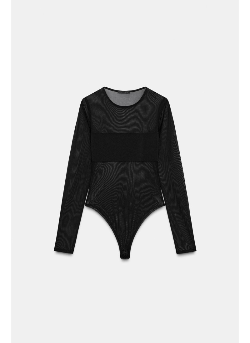 БОДИ ИЗ ТЮЛЯ КОНТРАСТНОГО ЦВЕТА БОДИ ИЗ ТЮЛЯ КОНТРАСТНОГО ЦВЕТА