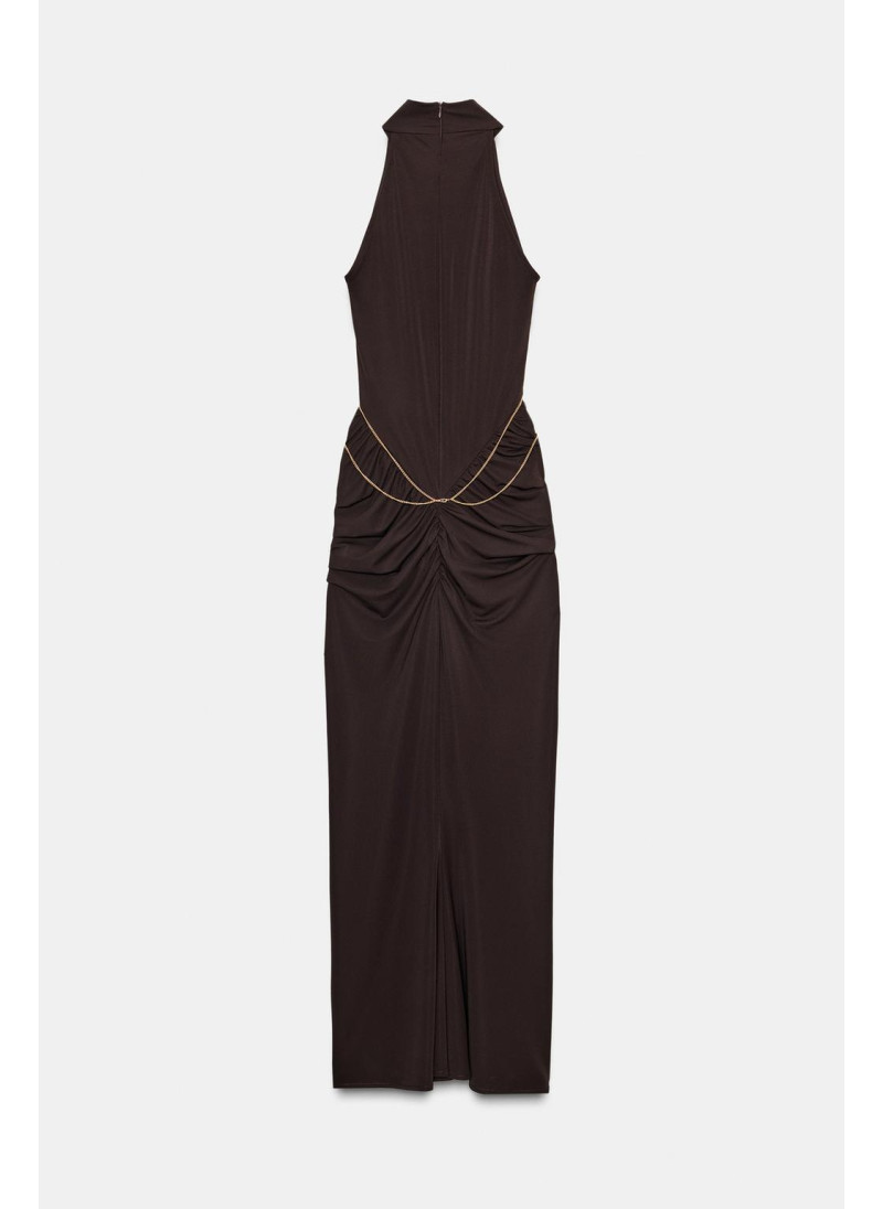 ПЛАТЬЕ С ЦЕПОЧКОЙ И ГОРЛОВИНОЙ ХАЛТЕР ПЛАТЬЕ С ЦЕПОЧКОЙ И ГОРЛОВИНОЙ ХАЛТЕР