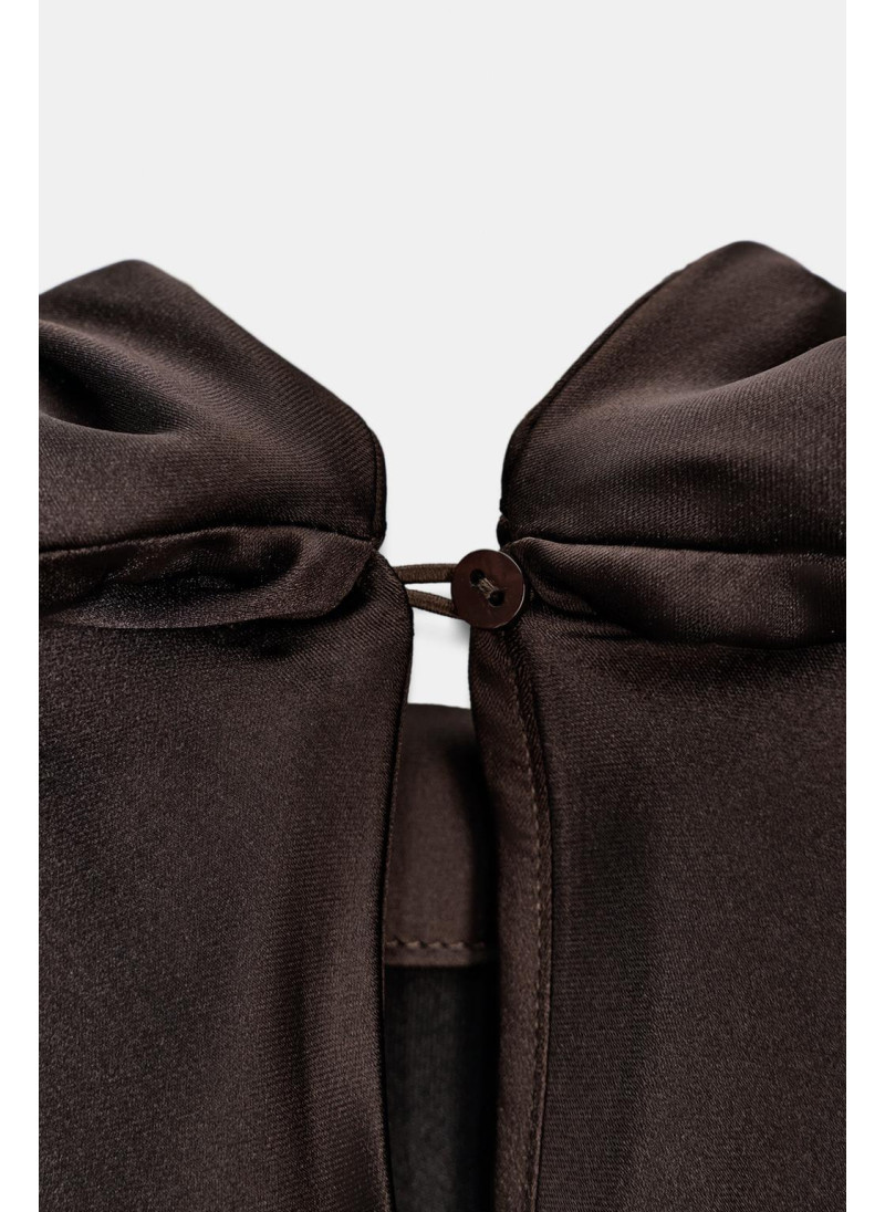 КОРОТКОЕ АТЛАСНОЕ ПЛАТЬЕ С ШАРФОМ КОРОТКОЕ АТЛАСНОЕ ПЛАТЬЕ С ШАРФОМ