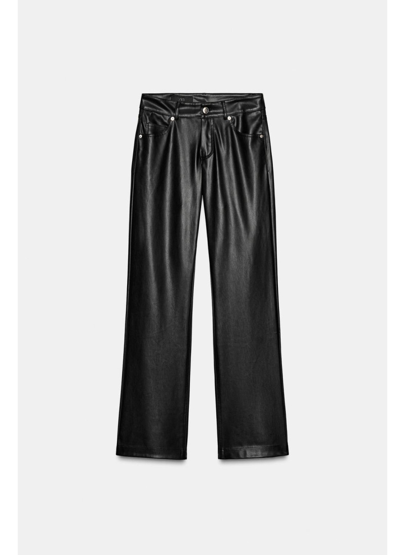 БРЮКИ ИЗ ИСКУССТВЕННОЙ КОЖИ С НИЗКОЙ ПОСАДКОЙ БРЮКИ ИЗ ИСКУССТВЕННОЙ КОЖИ С НИЗКОЙ ПОСАДКОЙ