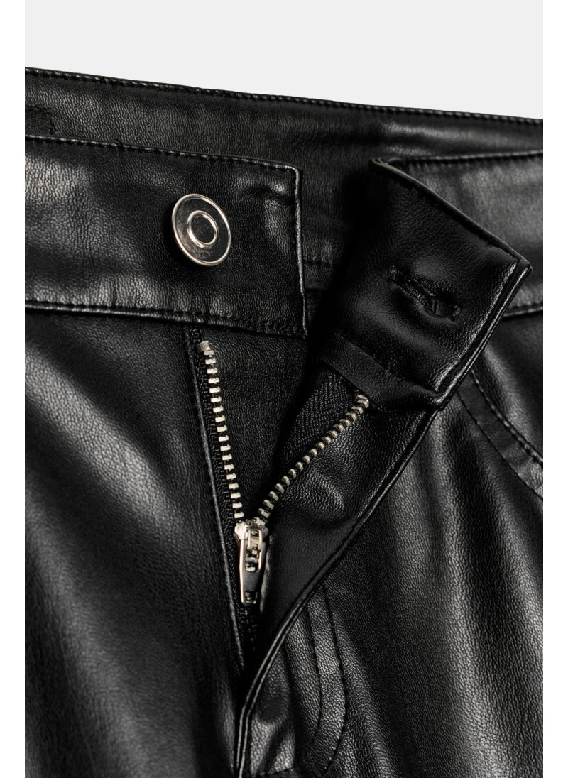 БРЮКИ ИЗ ИСКУССТВЕННОЙ КОЖИ С НИЗКОЙ ПОСАДКОЙ БРЮКИ ИЗ ИСКУССТВЕННОЙ КОЖИ С НИЗКОЙ ПОСАДКОЙ