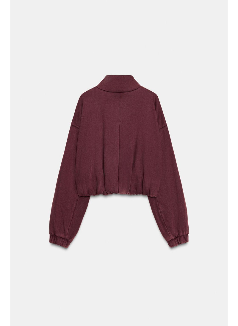 КУРТКА ИЗ МЯГКОЙ ТКАНИ С ЭФФЕКТОМ ПОТЕРТОСТИ КУРТКА ИЗ МЯГКОЙ ТКАНИ С ЭФФЕКТОМ ПОТЕРТОСТИ