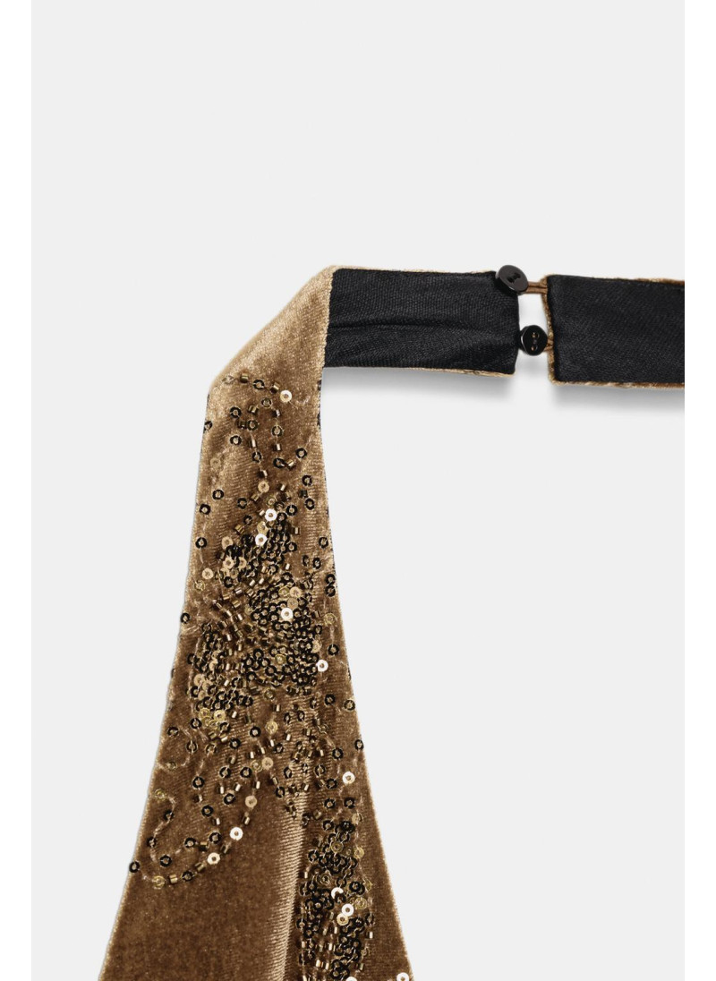 БАРХАТНОЕ ПЛАТЬЕ МИДИ С ПАЙЕТКАМИ БАРХАТНОЕ ПЛАТЬЕ МИДИ С ПАЙЕТКАМИ