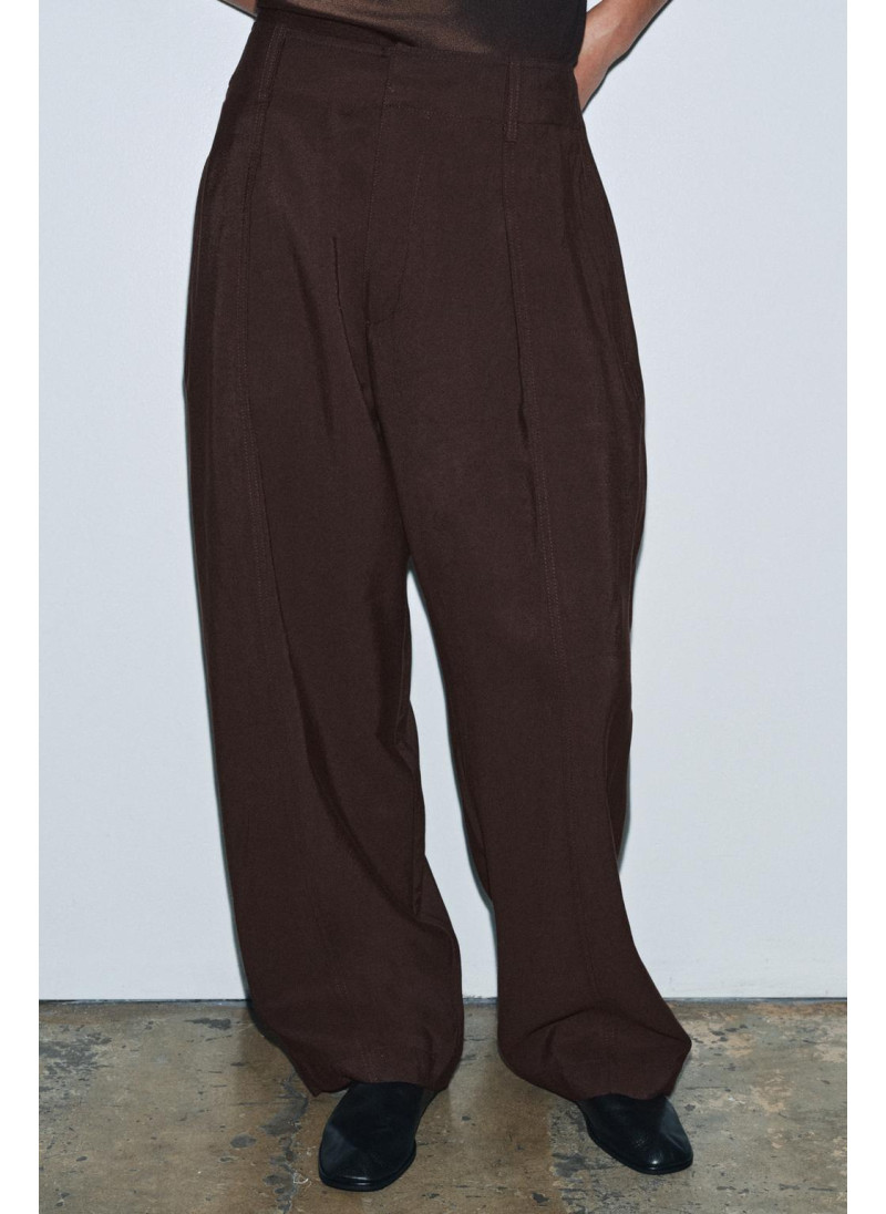 БРЮКИ CARROT WIDE LEG С ПРЯЖКОЙ — ZW COLLECTION БРЮКИ CARROT WIDE LEG С ПРЯЖКОЙ — ZW COLLECTION