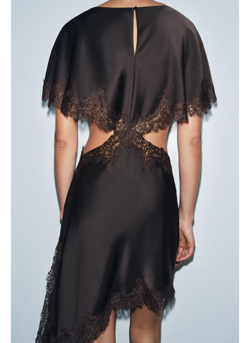 ПЛАТЬЕ МИДИ С ВЫРЕЗАМИ И КРУЖЕВОМ — ZW COLLECTION ПЛАТЬЕ МИДИ С ВЫРЕЗАМИ И КРУЖЕВОМ — ZW COLLECTION