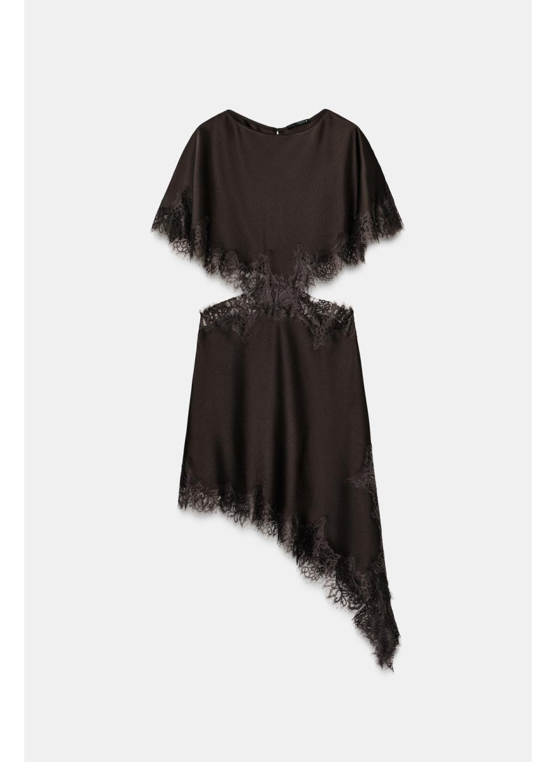 ПЛАТЬЕ МИДИ С ВЫРЕЗАМИ И КРУЖЕВОМ — ZW COLLECTION ПЛАТЬЕ МИДИ С ВЫРЕЗАМИ И КРУЖЕВОМ — ZW COLLECTION