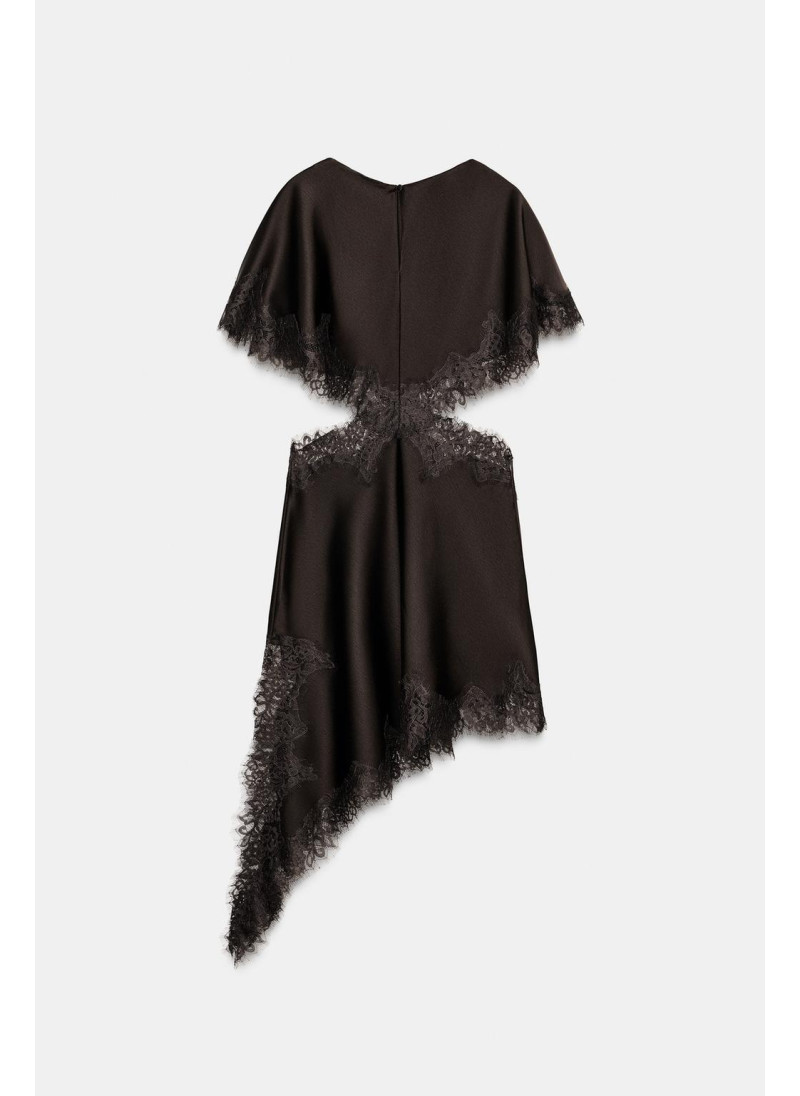 ПЛАТЬЕ МИДИ С ВЫРЕЗАМИ И КРУЖЕВОМ — ZW COLLECTION ПЛАТЬЕ МИДИ С ВЫРЕЗАМИ И КРУЖЕВОМ — ZW COLLECTION