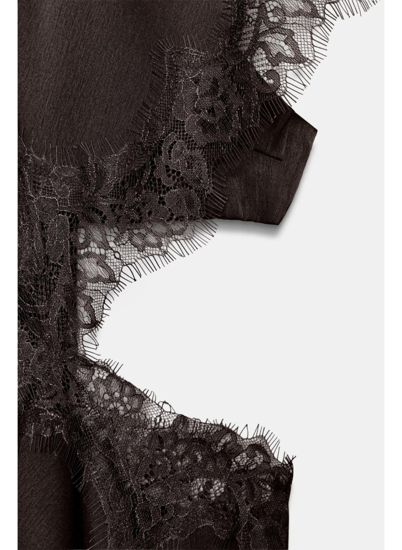 ПЛАТЬЕ МИДИ С ВЫРЕЗАМИ И КРУЖЕВОМ — ZW COLLECTION ПЛАТЬЕ МИДИ С ВЫРЕЗАМИ И КРУЖЕВОМ — ZW COLLECTION