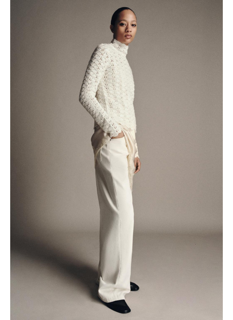 СВИТЕР ИЗ КОМБИНИРОВАННОГО ТРИКОТАЖА СВИТЕР ИЗ КОМБИНИРОВАННОГО ТРИКОТАЖА