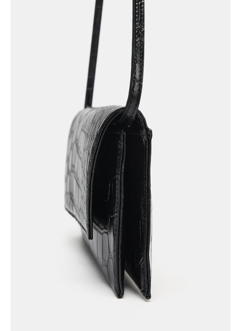 СУМКА С РЕЛЬЕФНЫМ УЗОРОМ И КЛАПАНОМ СУМКА С РЕЛЬЕФНЫМ УЗОРОМ И КЛАПАНОМ