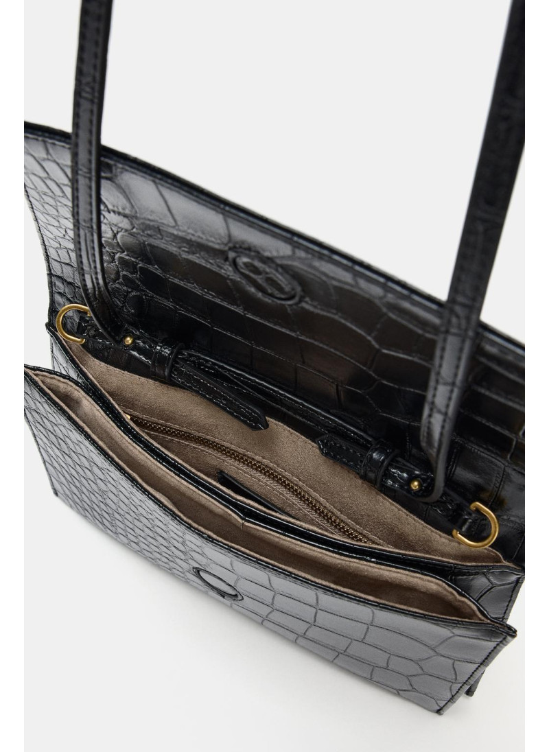 СУМКА С РЕЛЬЕФНЫМ УЗОРОМ И КЛАПАНОМ СУМКА С РЕЛЬЕФНЫМ УЗОРОМ И КЛАПАНОМ