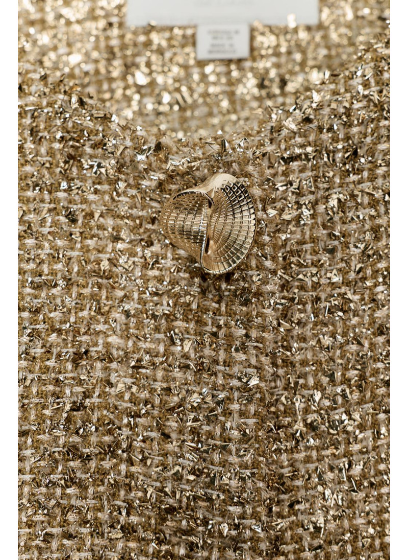 УКОРОЧЕННАЯ ЖАККАРДОВАЯ КУРТКА С МЕТАЛЛИЗИРОВАННОЙ НИТЬЮ УКОРОЧЕННАЯ ЖАККАРДОВАЯ КУРТКА С МЕТАЛЛИЗИРОВАННОЙ НИТЬЮ