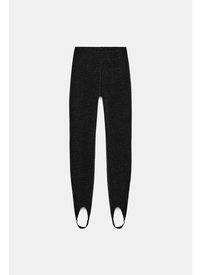 Блестящие трикотажные леггинсы с подтяжками Блестящие трикотажные леггинсы с подтяжками