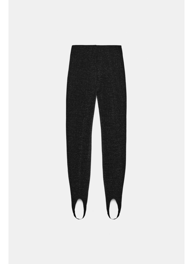 Блестящие трикотажные леггинсы с подтяжками Блестящие трикотажные леггинсы с подтяжками