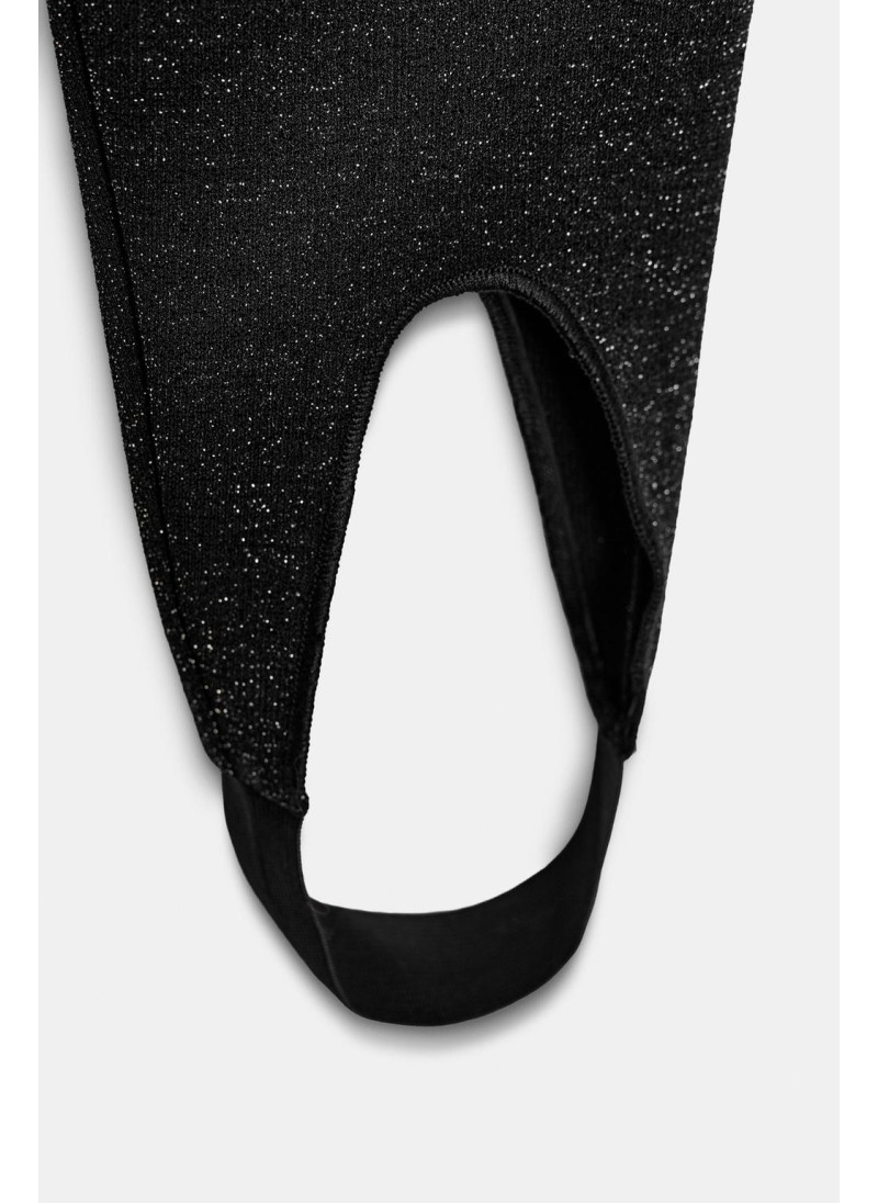 Блестящие трикотажные леггинсы с подтяжками Блестящие трикотажные леггинсы с подтяжками