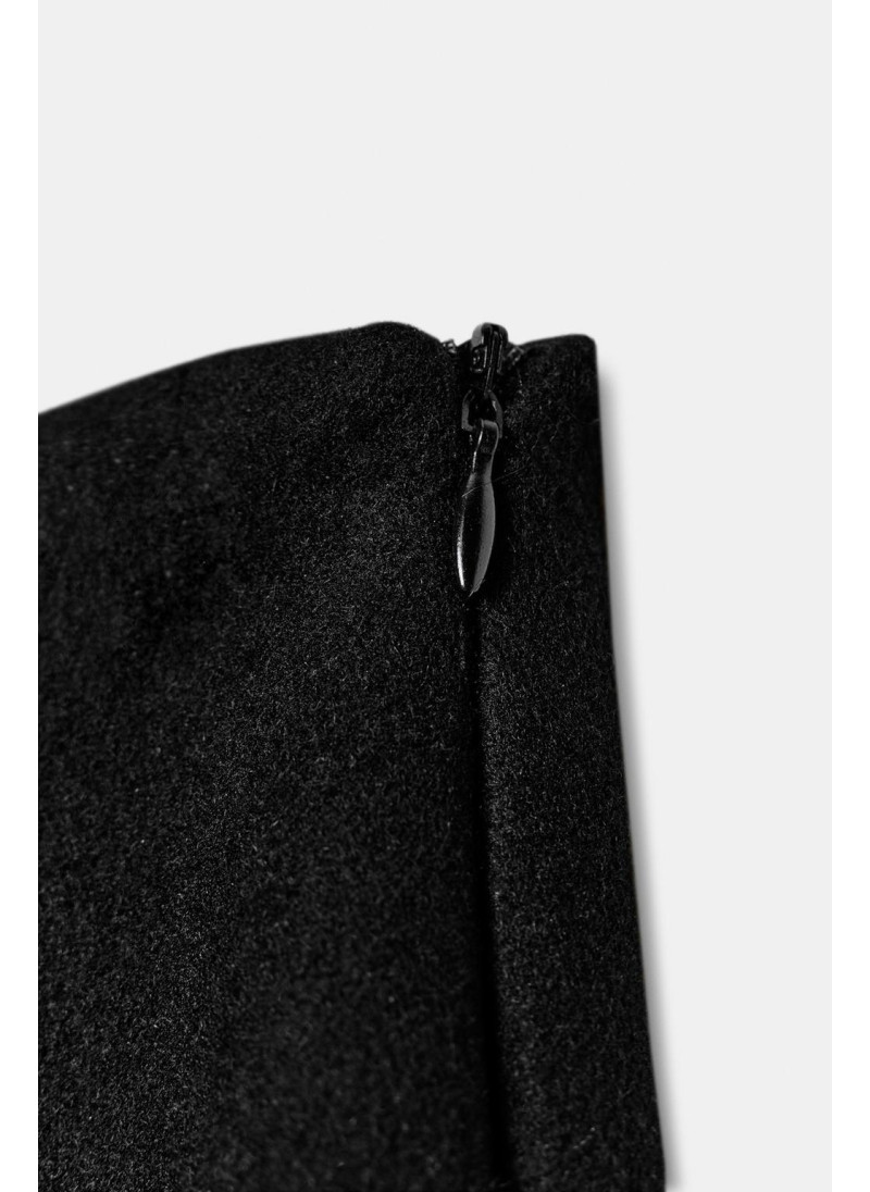 Шорты из шерстяной смеси с меховыми вставками Шорты из шерстяной смеси с меховыми вставками