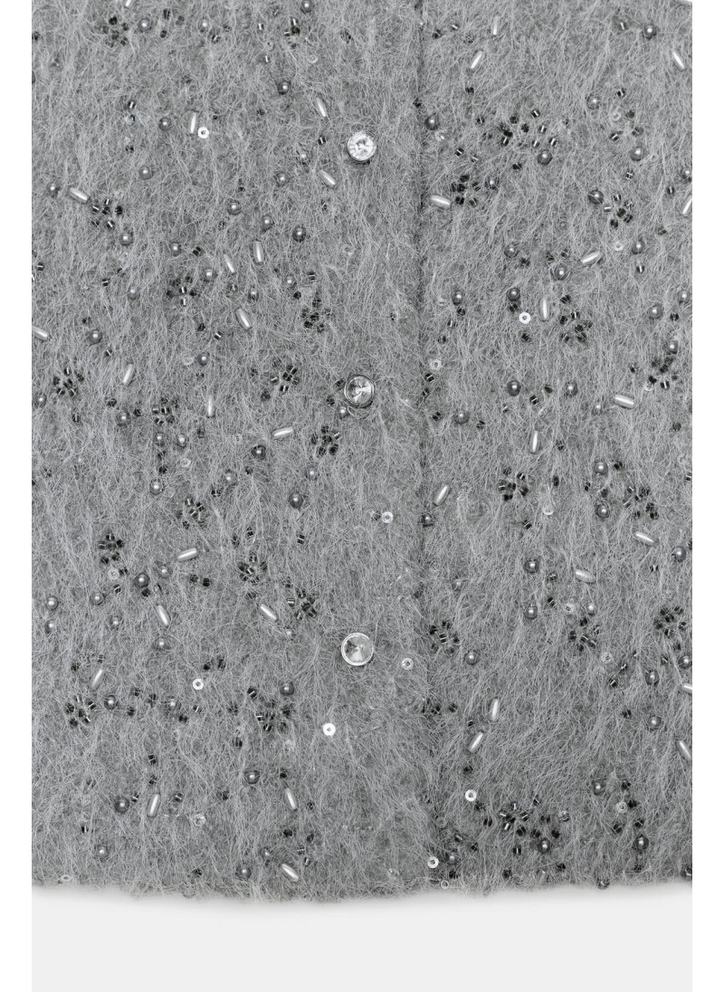 КУРТКА ИЗ ИСКУССТВЕННОГО МЕХА С БУСИНАМИ КУРТКА ИЗ ИСКУССТВЕННОГО МЕХА С БУСИНАМИ