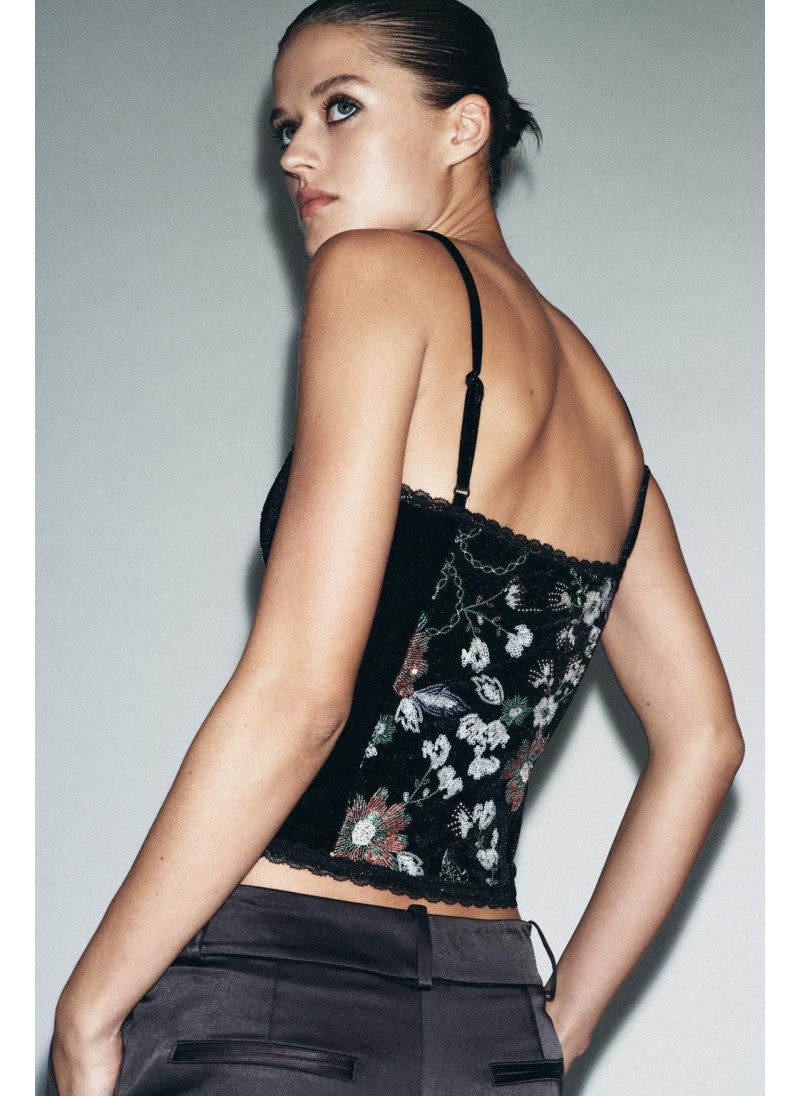 Вышитый бархатный корсет Вышитый бархатный корсет