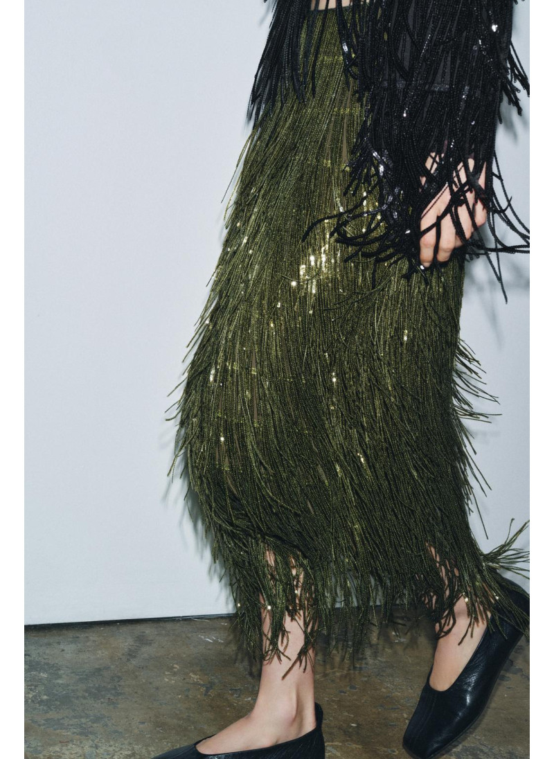 ЮБКА С БАХРОМОЙ И ПАЙЕТКАМИ ZW COLLECTION LIMITED EDITION ЮБКА С БАХРОМОЙ И ПАЙЕТКАМИ ZW COLLECTION LIMITED EDITION