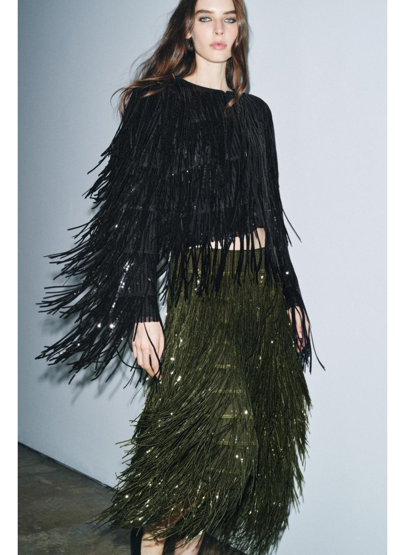 ЮБКА С БАХРОМОЙ И ПАЙЕТКАМИ ZW COLLECTION LIMITED EDITION ЮБКА С БАХРОМОЙ И ПАЙЕТКАМИ ZW COLLECTION LIMITED EDITION