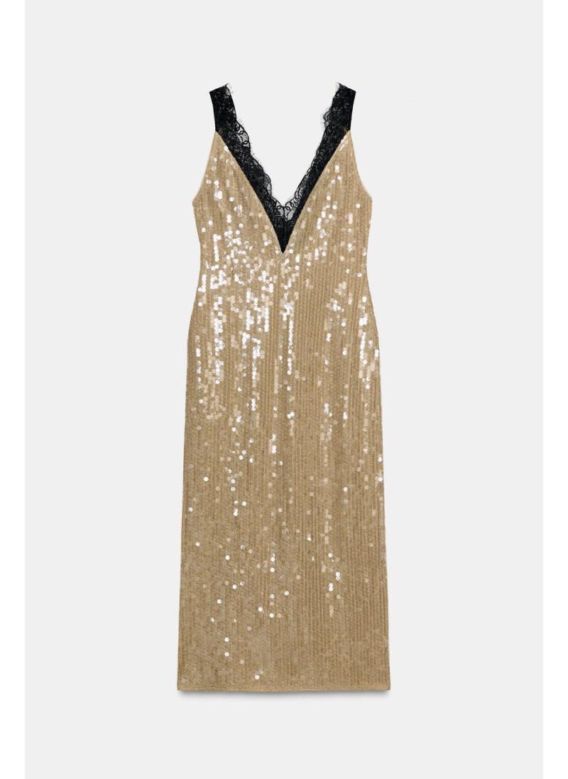 Платье с пайетками и кружевом коллекции zw Платье с пайетками и кружевом коллекции zw