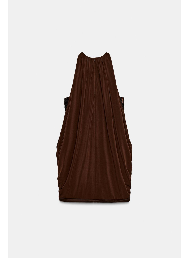 Платье с пайетками и баллонным подолом Платье с пайетками и баллонным подолом